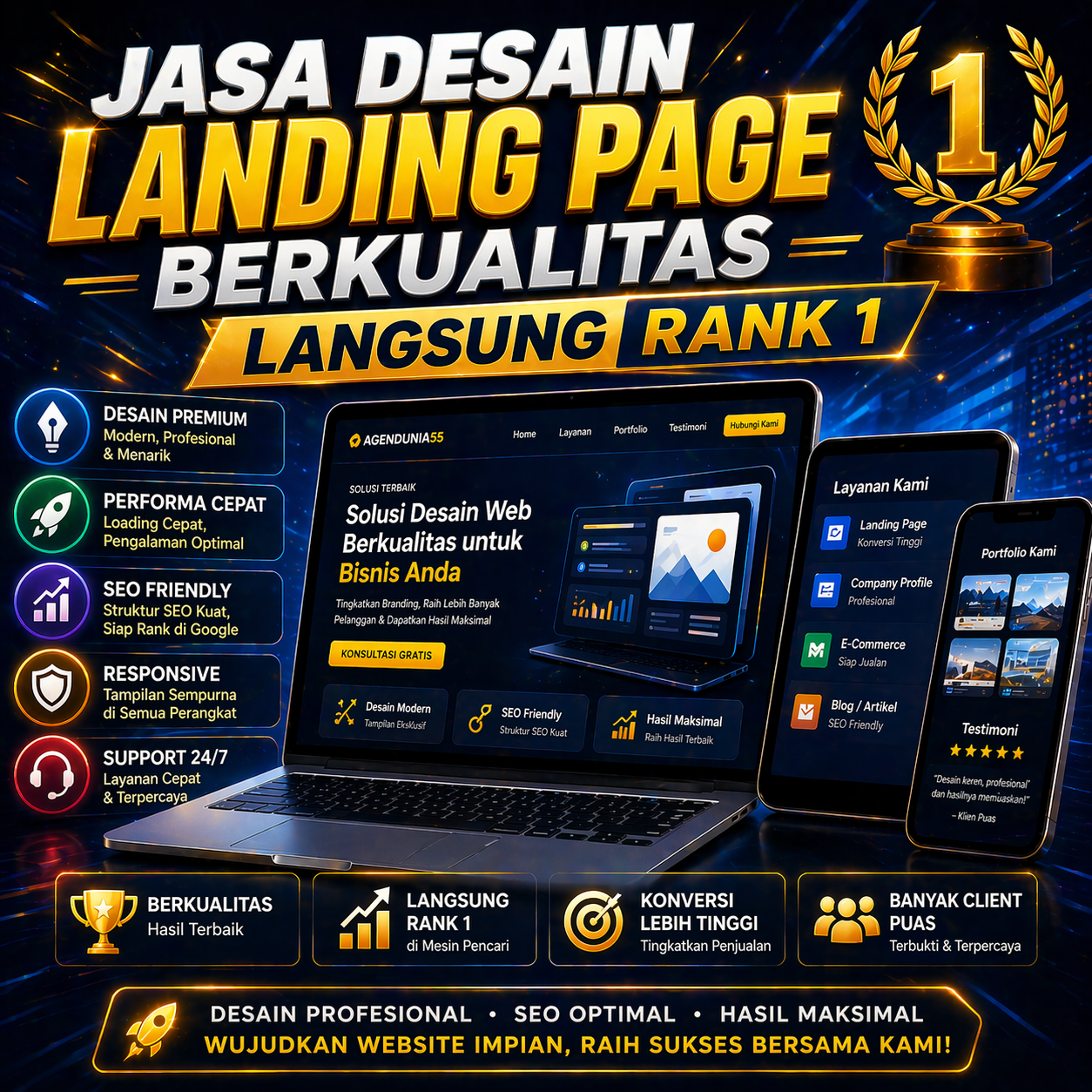 Membangun Landing Page yang Lembut di Mata, Kuat di Mesin Pencari